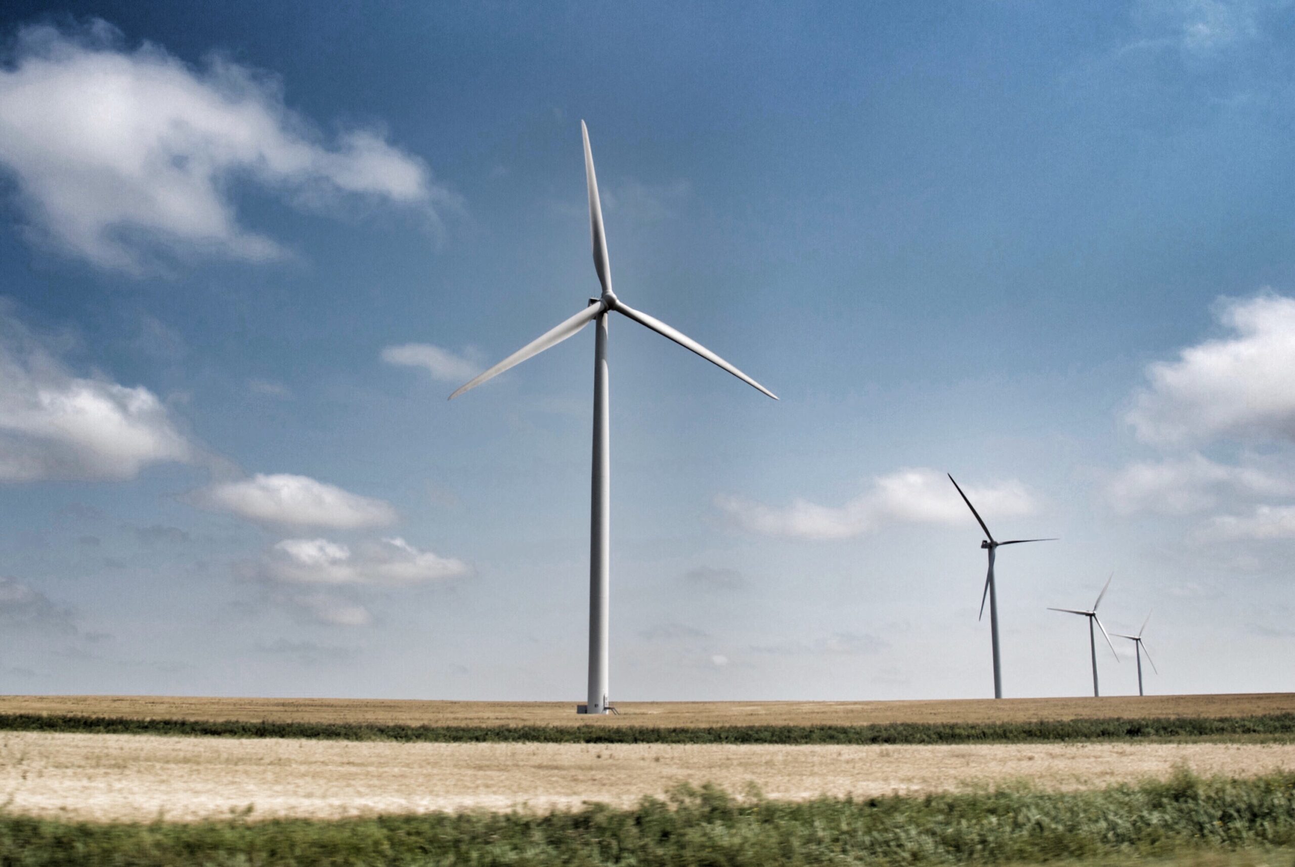 Wind turbine in rural community