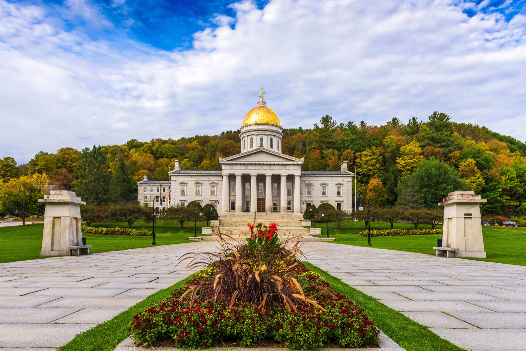 Exterior of the Vermont state capitol building